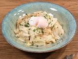 A picture of ★ Cabbage and Anchovies Spaghetti with Hot spring egg★.