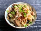 A picture of Dried Mushrooms & Chicken Takikomigohan.