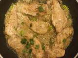 A picture of Chicken with caper and lemon sauce.