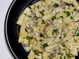 A picture of White Truffle Oil and Creamy Mushroom Tortiglioni.