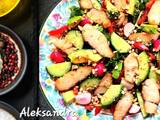 A picture of Salad with smoked haddock, avocado and radish.