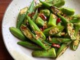 A picture of Stir-fried Okra with Garlic & Chilli.