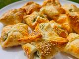 A picture of Fresh onions & Feta cheese pastry pockets.