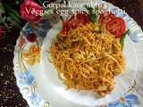 A picture of Veggies egg spicy spaghetti 🍝.