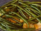 A picture of Green beans and courgette salad.