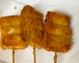 A picture of step 4 of Japanese Kushiage (deep fried Japanese Leek skewers).