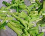 A picture of step 2 of Kailan or Chinese Broccoli in Garlic Oyster sauce.