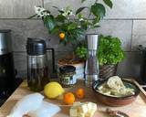 A picture of step 1 of Pan-Fried Cod and Artichoke in a Caper Calamondin Butter Sauce.