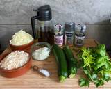 A picture of step 1 of Summer in Provence Cheezette - cheesy herby courgette bake.