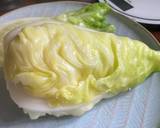 A picture of step 1 of Holubtsi - Ukrainian stuffed cabbage rolls.