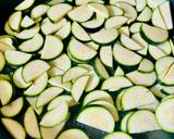 A picture of step 1 of Courgette with Garlic and Kale.