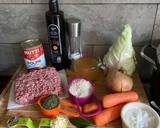 A picture of step 1 of Holubtsi - Ukrainian stuffed cabbage rolls.