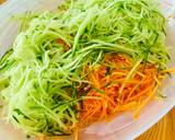 A picture of step 1 of Spicy carrot and cucumber salad.