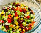 A picture of step 4 of Vegetable salad with red beans.